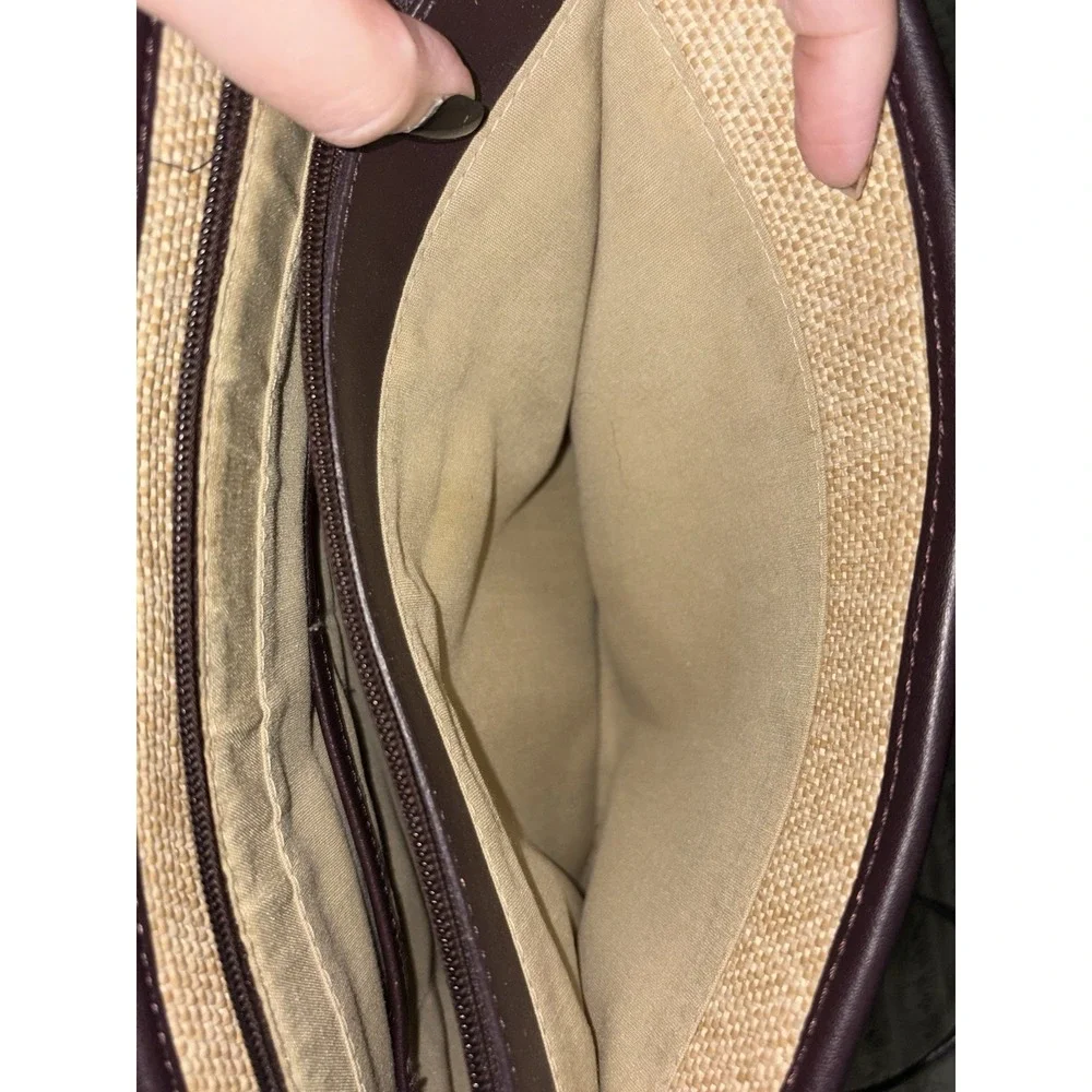 ETIENNE AIGNER Classic Woven‎ Jute Purse ~ Crossbody Adjustable Strap Handbag